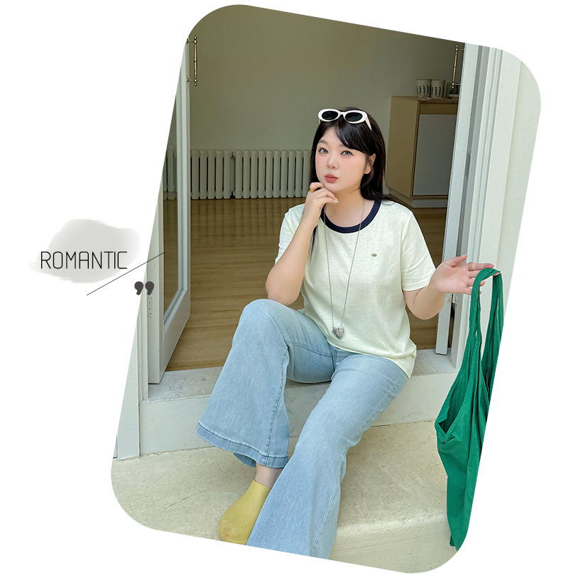 大きいサイズ レディース ラウンドネックシルバーフレーク半袖Tシャツ LL 3L 4L 5L