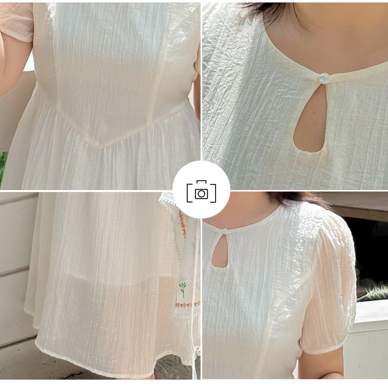 大きいサイズ レディース リボン花柄刺繍ショールフェアリーワンピース LL 3L 4L 5L