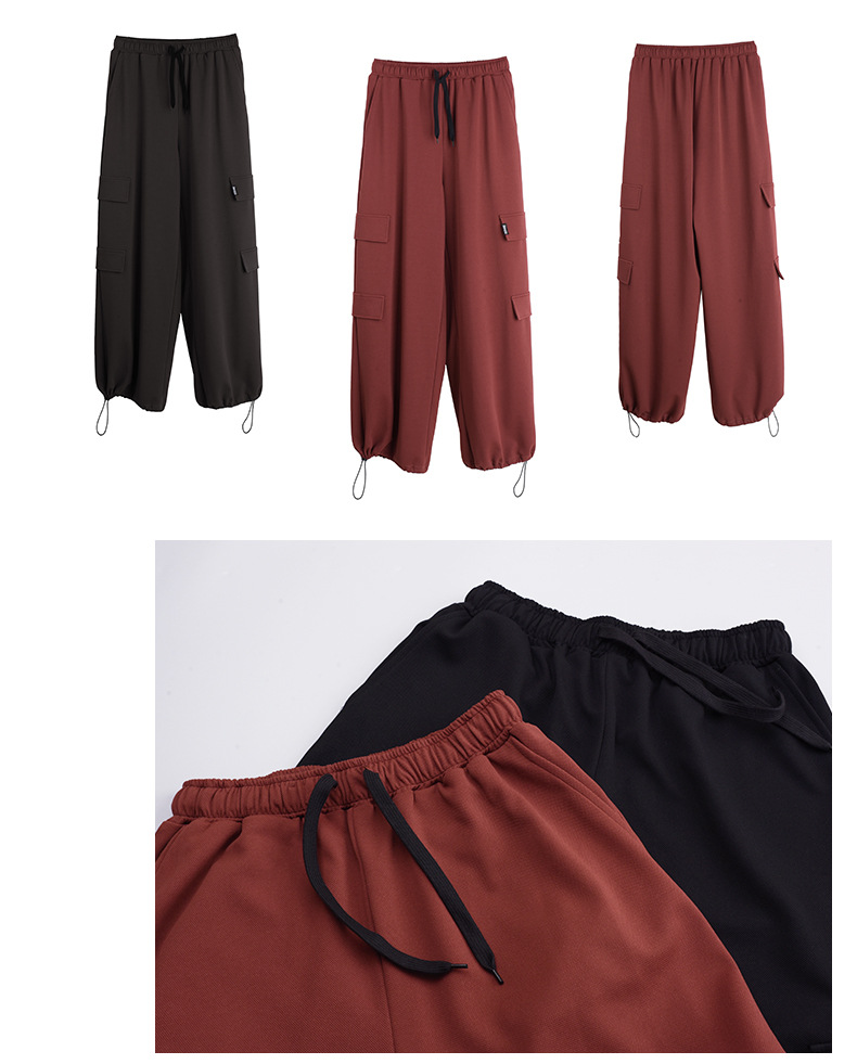 大きいサイズ レディース ハイウエストニットワークパンツ LL 3L 4L 5L