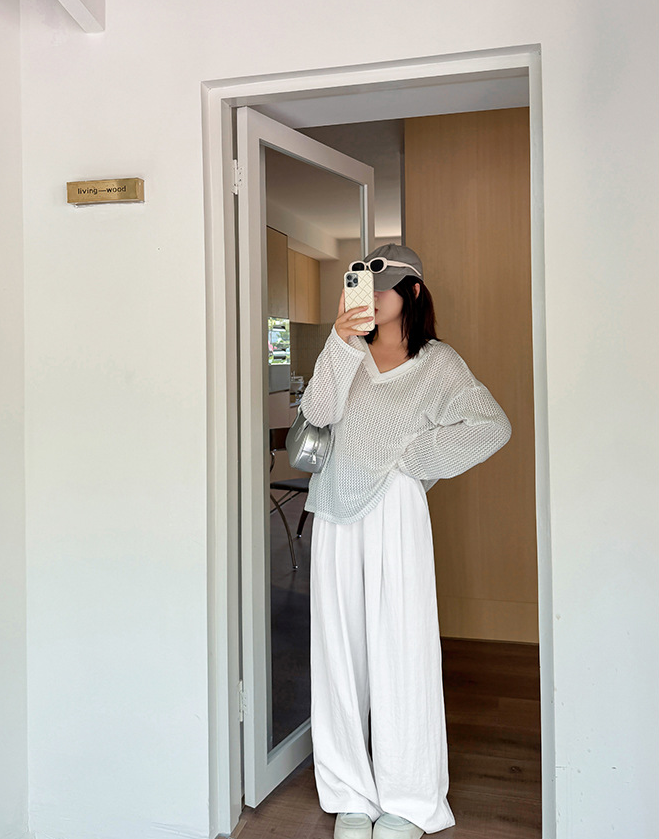 大きいサイズ レディース アイスクリームカラーワイドレッグカジュアルパンツ LL 3L 4L 5L