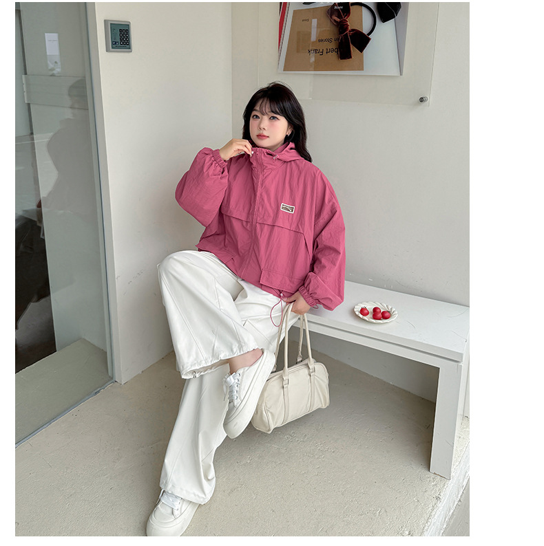大きいサイズ レディース フード付きカジュアルワークウェアジャケット 3L 4L 5L