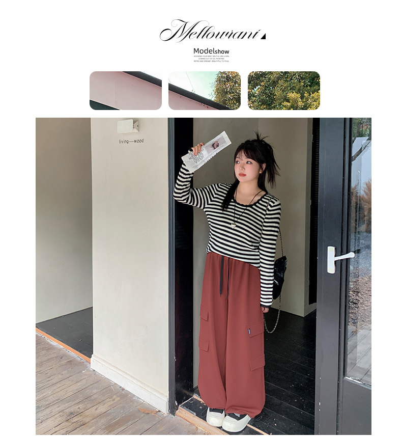 レディース ハイウエストニットワークパンツ LL 3L 4L 5L