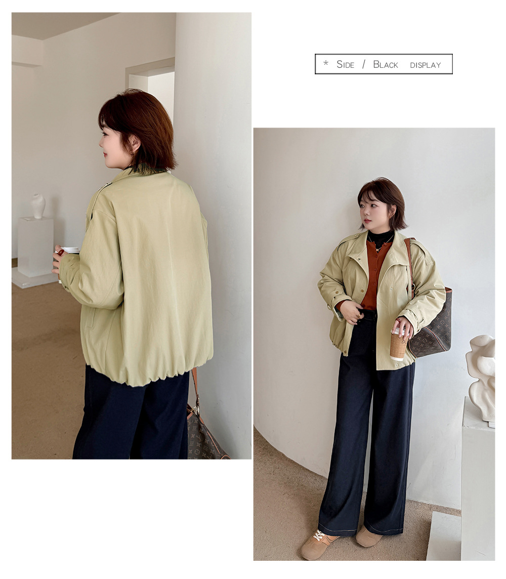 大きいサイズ レディース ワークウェアスタイルカジュアルコットンジャケット LL 3L 4L 5L