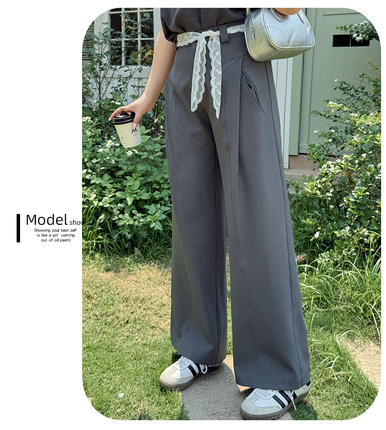 大きいサイズ レディース ゆったりワイドレッグプリーツパンツ LL 3L 4L 5L
