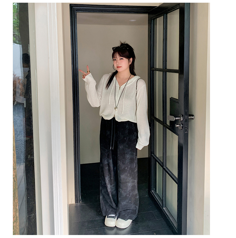 大きいサイズ レディース ハイウエストバタフライプリントロングパンツ LL 3L 4L 5L