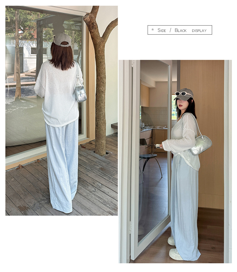 大きいサイズ レディース アイスクリームカラーワイドレッグカジュアルパンツ LL 3L 4L 5L