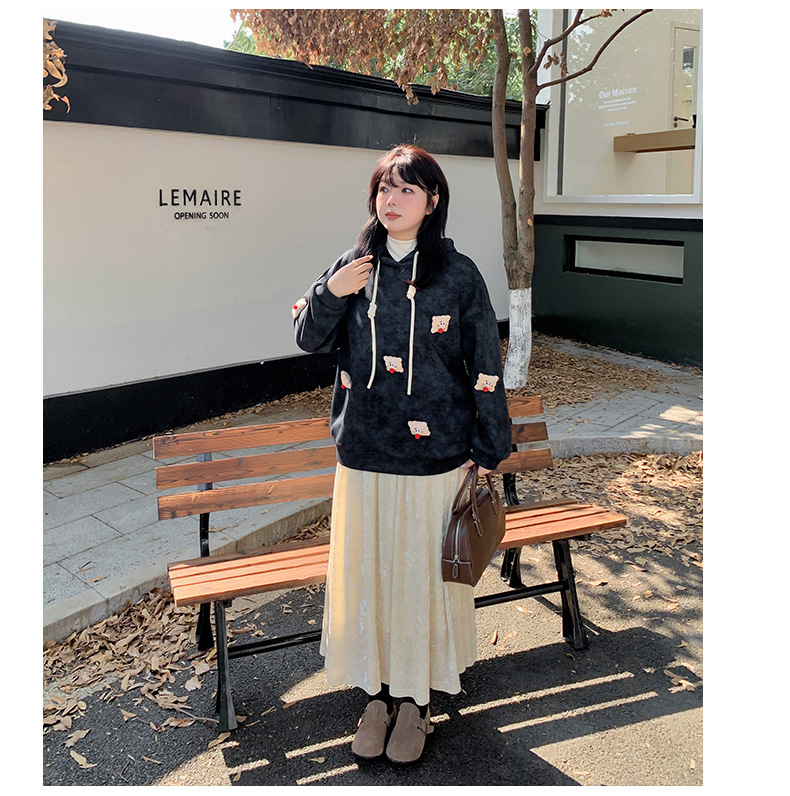 大きいサイズ レディース ベルベットロングスカート LL 3L 4L