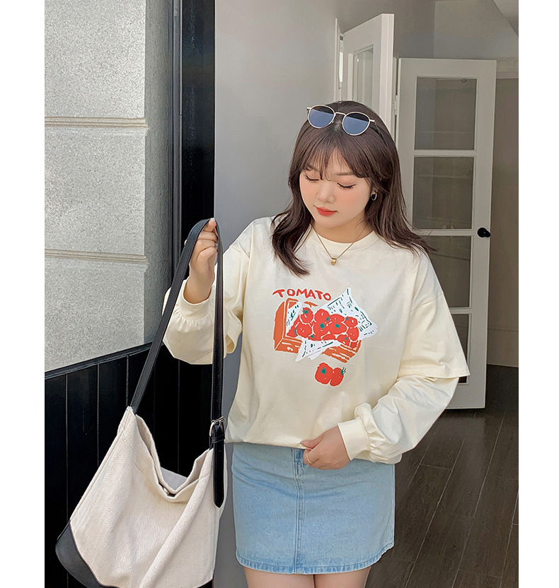 大きいサイズ レディース ラウンドネックフェイクツーピースTシャツ LL 3L 4L 5L