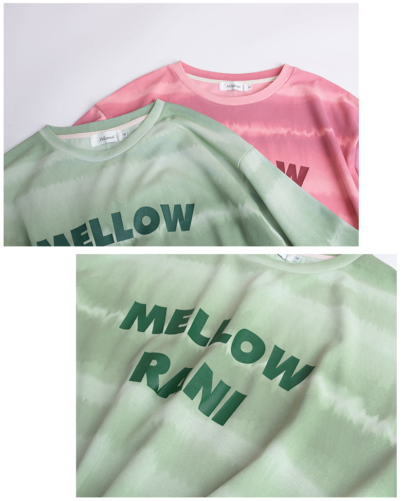 大きいサイズ レディース ワイドストライプグラデーションプリントニットロングTシャツ LL 3L 4L 5L