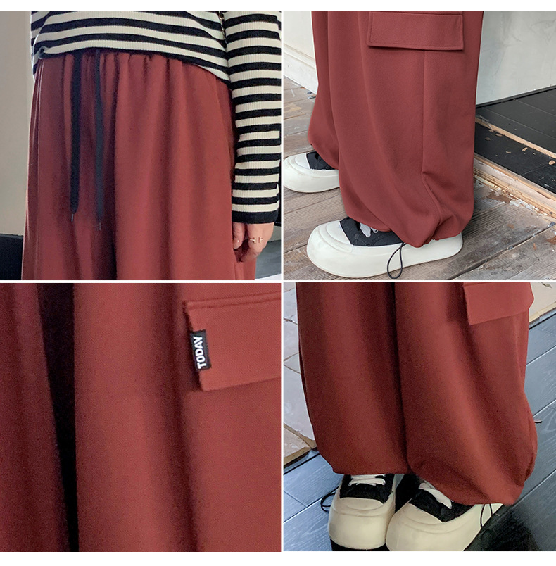 レディース ハイウエストニットワークパンツ LL 3L 4L 5L