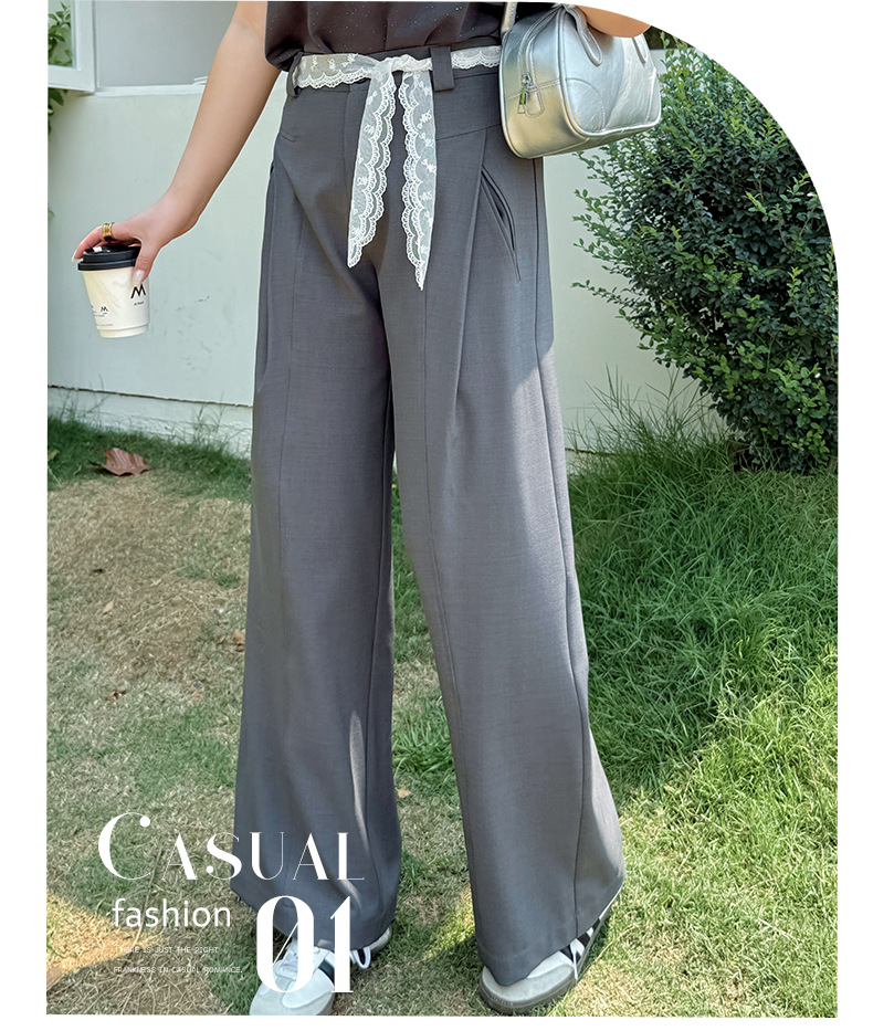 大きいサイズ レディース ゆったりワイドレッグプリーツパンツ LL 3L 4L 5L