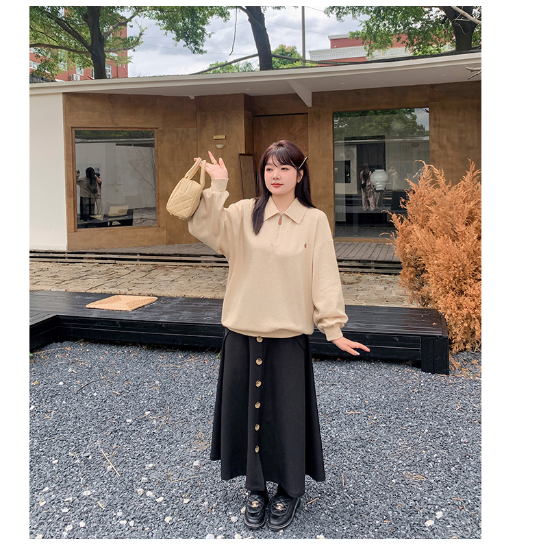 大きいサイズ レディース フロントボタンデザインAラインスカート LL 3L 4L 5L