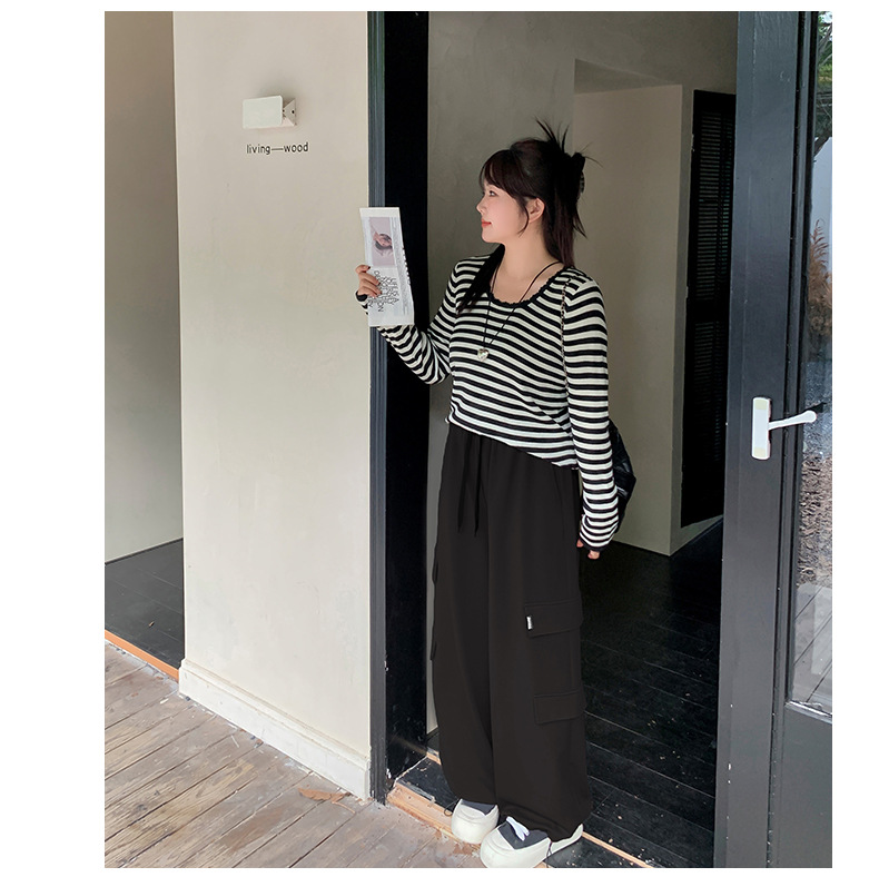 レディース ハイウエストニットワークパンツ LL 3L 4L 5L