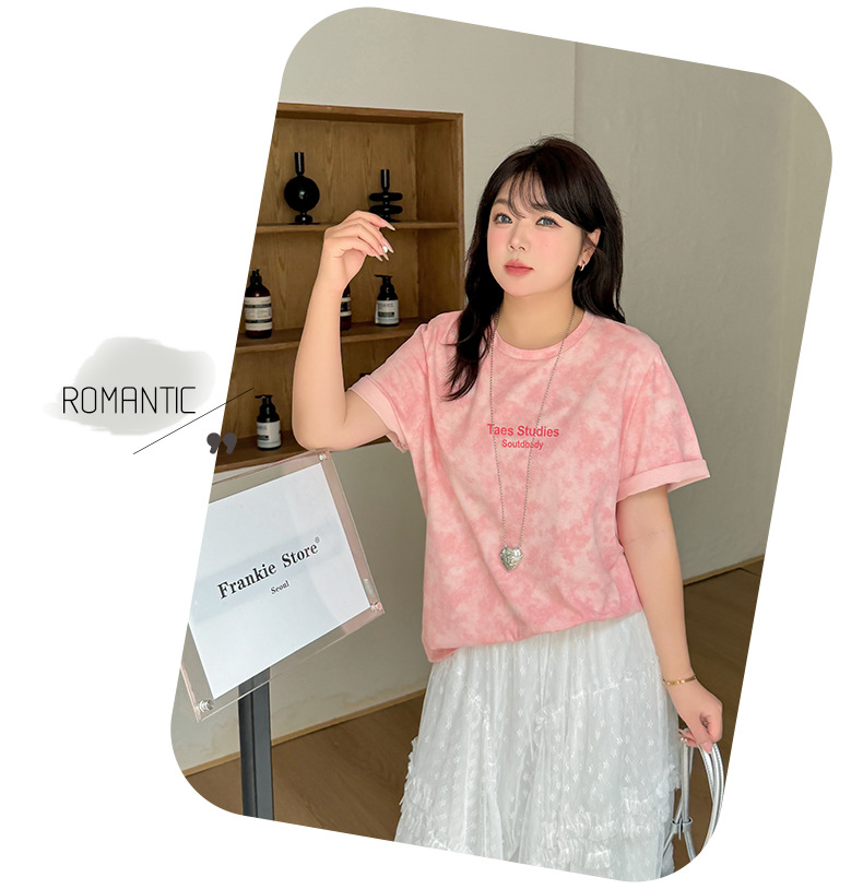 大きいサイズ レディース ロゴプリント半袖カジュアルTシャツ LL 3L 4L 5L