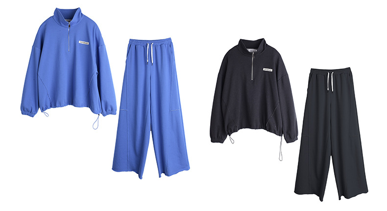 大きいサイズ レディース スタンドカラースウェットカジュアルセットアップ LL 3L 4L 5L