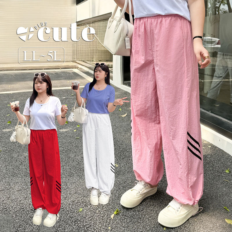 大きいサイズ レディース スポーティラインパンツ LL 3L 4L 5L