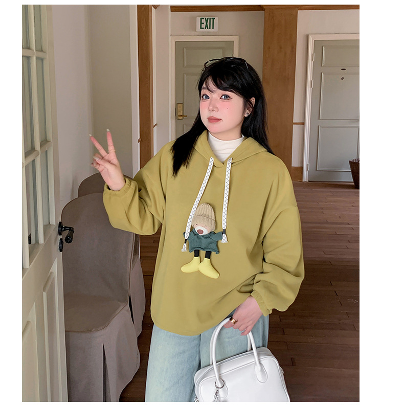 大きいサイズ レディース 帽子くまのマスコット付きベルベットパーカー LL 3L 4L 5L
