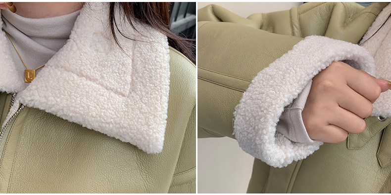 大きいサイズ レディース フリースラペルクラシックPUレザーライダースジャケット LL 3L 4L 5L