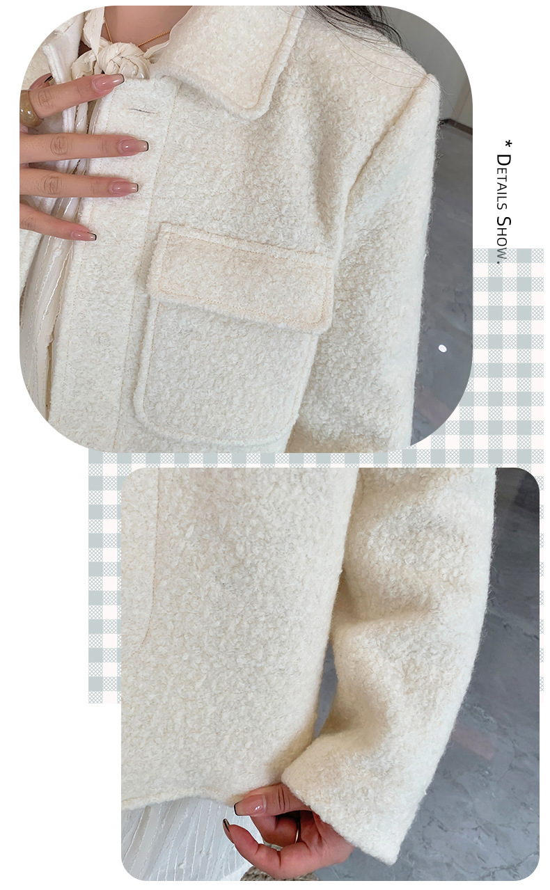 大きいサイズ レディース 厚手ミルキーホワイトショートジャケット LL 3L 4L 5L