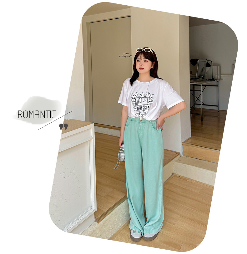 大きいサイズ レディース ハイウエストテンセルデニムパンツ LL 3L 4L 5L