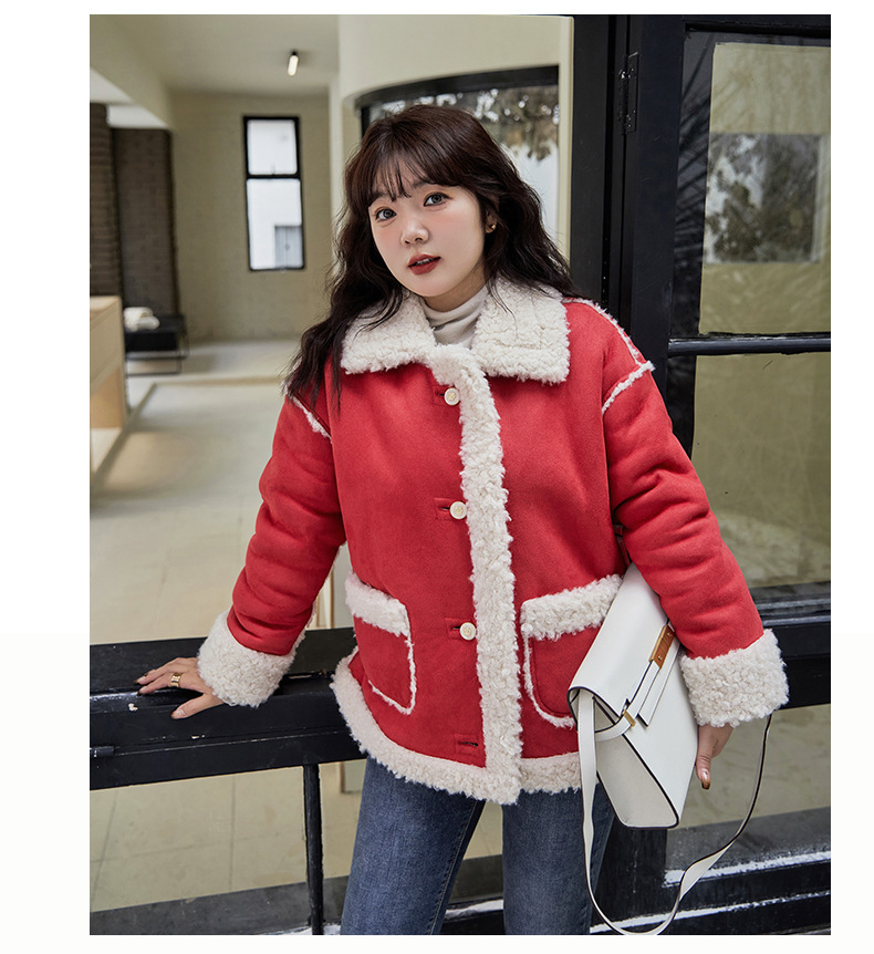 大きいサイズ レディース 複合シープスキン厚手コート LL 3L 4L 5L