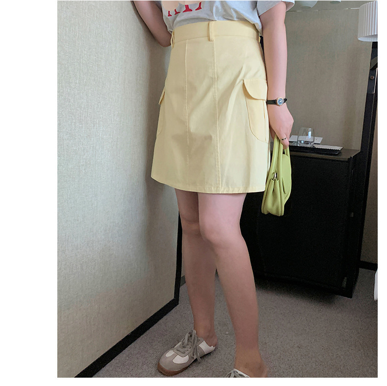 大きいサイズ レディース シンプルなワークウェアのミニスカート LL 3L 4L 5L