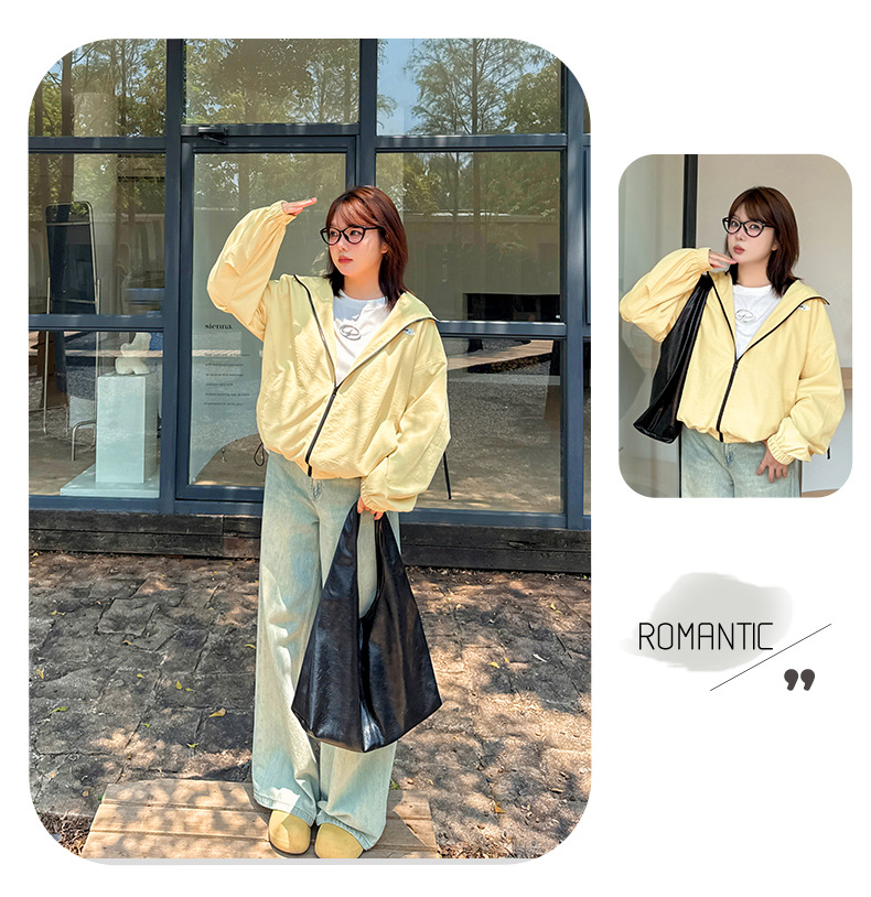 大きいサイズ レディース ルーズフード付きカジュアルジャケット 3L 4L 5L