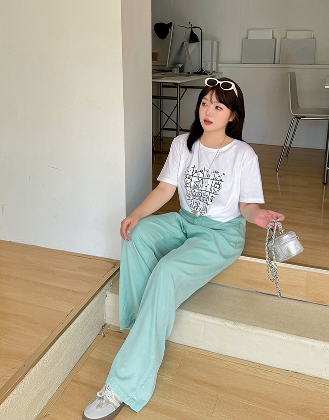 大きいサイズ レディース ハイウエストテンセルデニムパンツ LL 3L 4L 5L