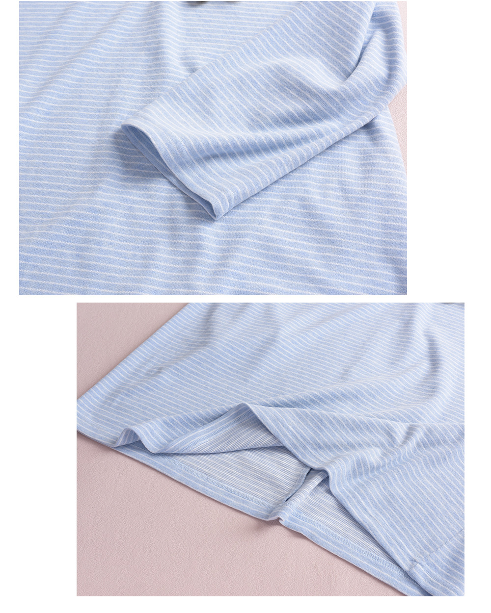 大きいサイズ レディース 星飾り付きラウンドネックニット長袖ストライプTシャツ LL 3L 4L 5L