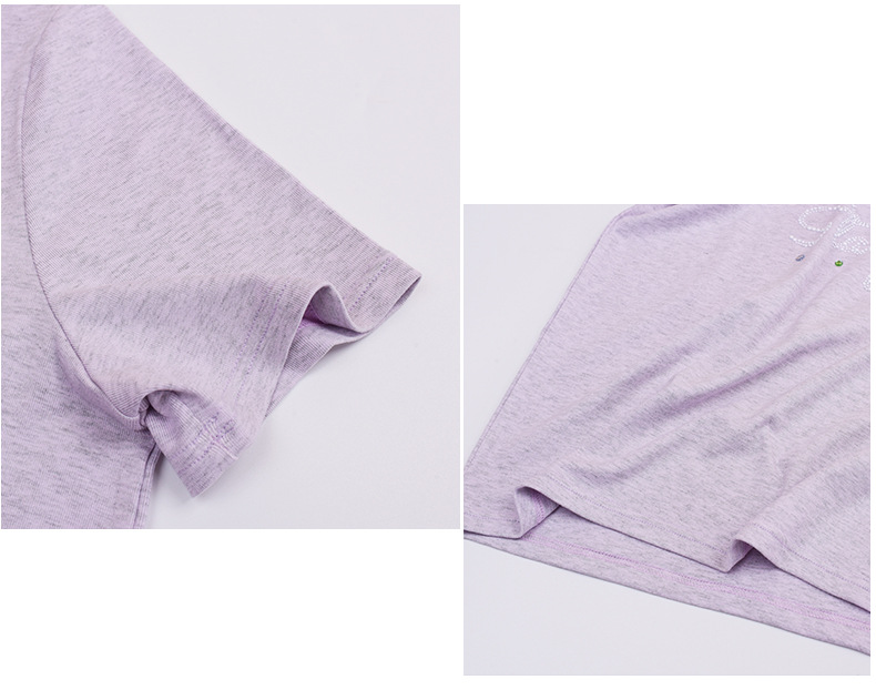 大きいサイズ レディース ビーズロゴ半袖カジュアルTシャツ LL 3L 4L 5L