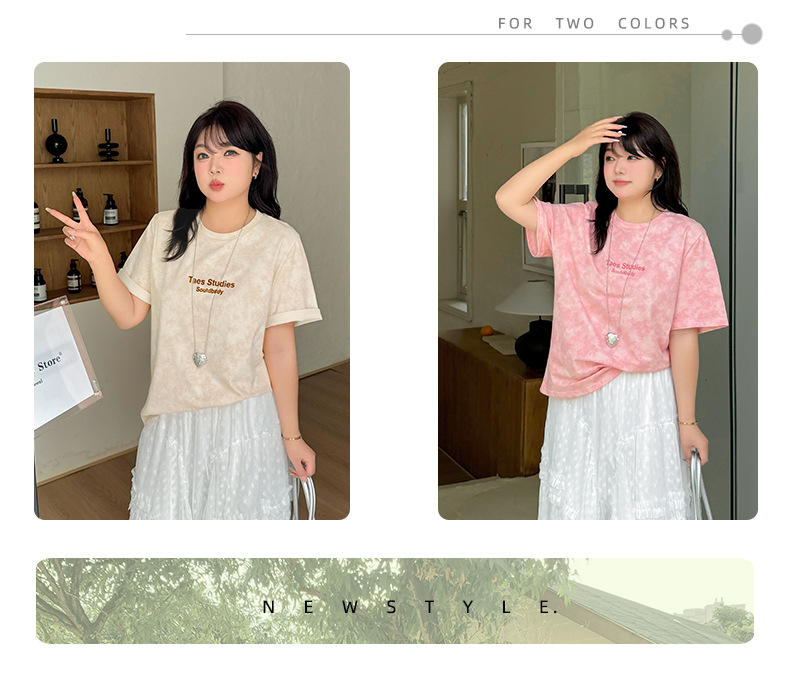 大きいサイズ レディース ロゴプリント半袖カジュアルTシャツ LL 3L 4L 5L