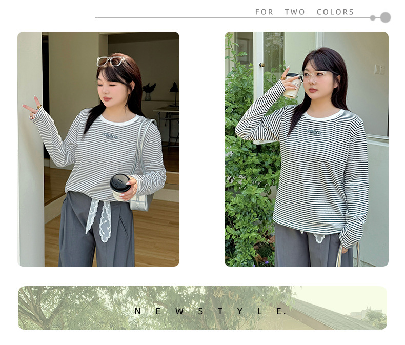 大きいサイズ レディース レインボーカラードットストライプロングTシャツ LL 3L 4L 5L