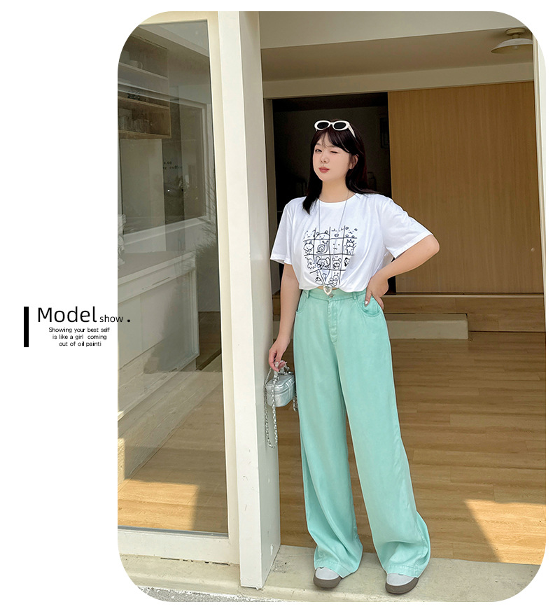 大きいサイズ レディース ハイウエストテンセルデニムパンツ LL 3L 4L 5L