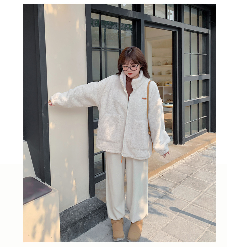 大きいサイズ レディース ベルベットカジュアルスタンドカラーフリース LL 3L 4L 5L