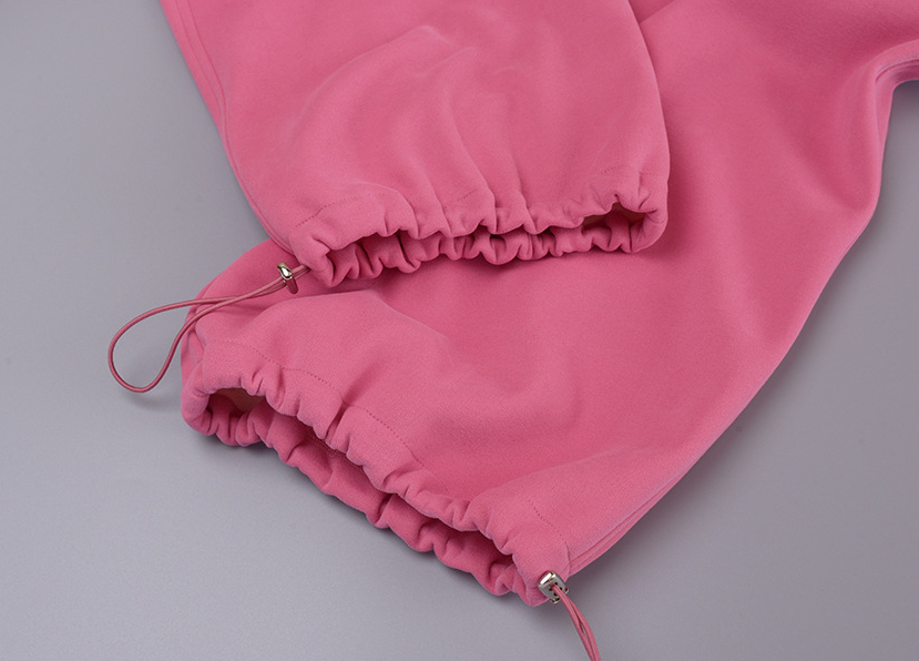 大きいサイズ レディース ニットコントラストウエストバンドストレートカジュアルパンツ LL 3L 4L 5L