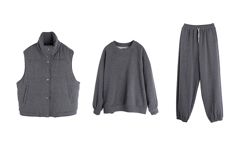 大きいサイズ レディース スリーピース(ベスト・シャツ・パンツ)ベルベットカジュアルスウェット LL 3L 4L 5L