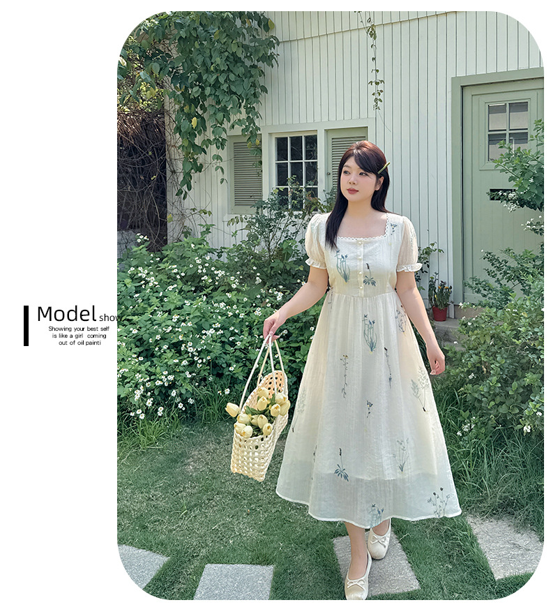 大きいサイズ レディース 花柄刺繍入りレースワンピース LL 3L 4L 5L