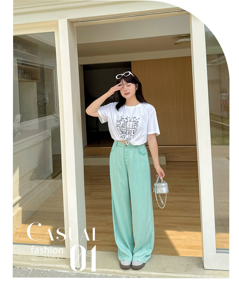 大きいサイズ レディース ハイウエストテンセルデニムパンツ LL 3L 4L 5L