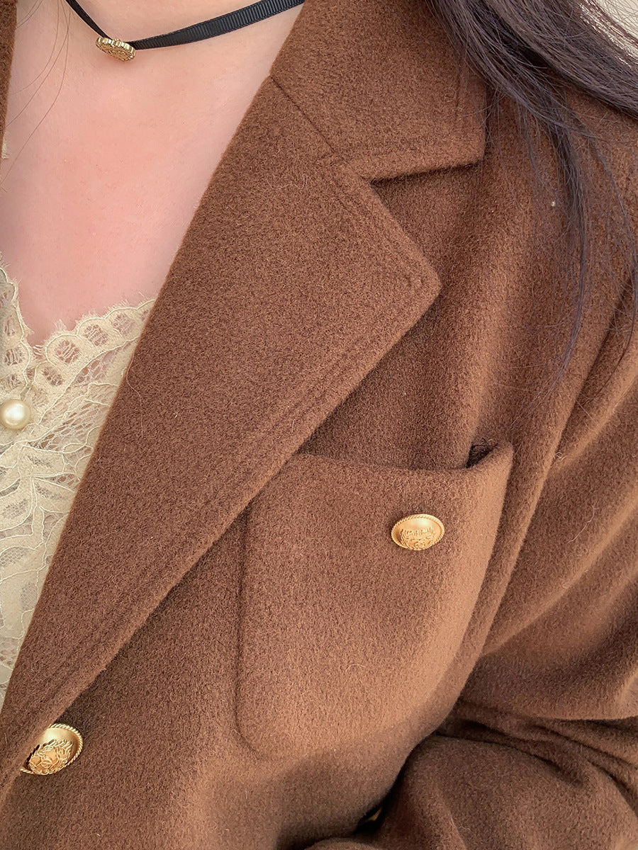 大きいサイズ レディース エレガント厚手セットアップスーツ(ジャケット+スカート) LL 3L 4L 5L