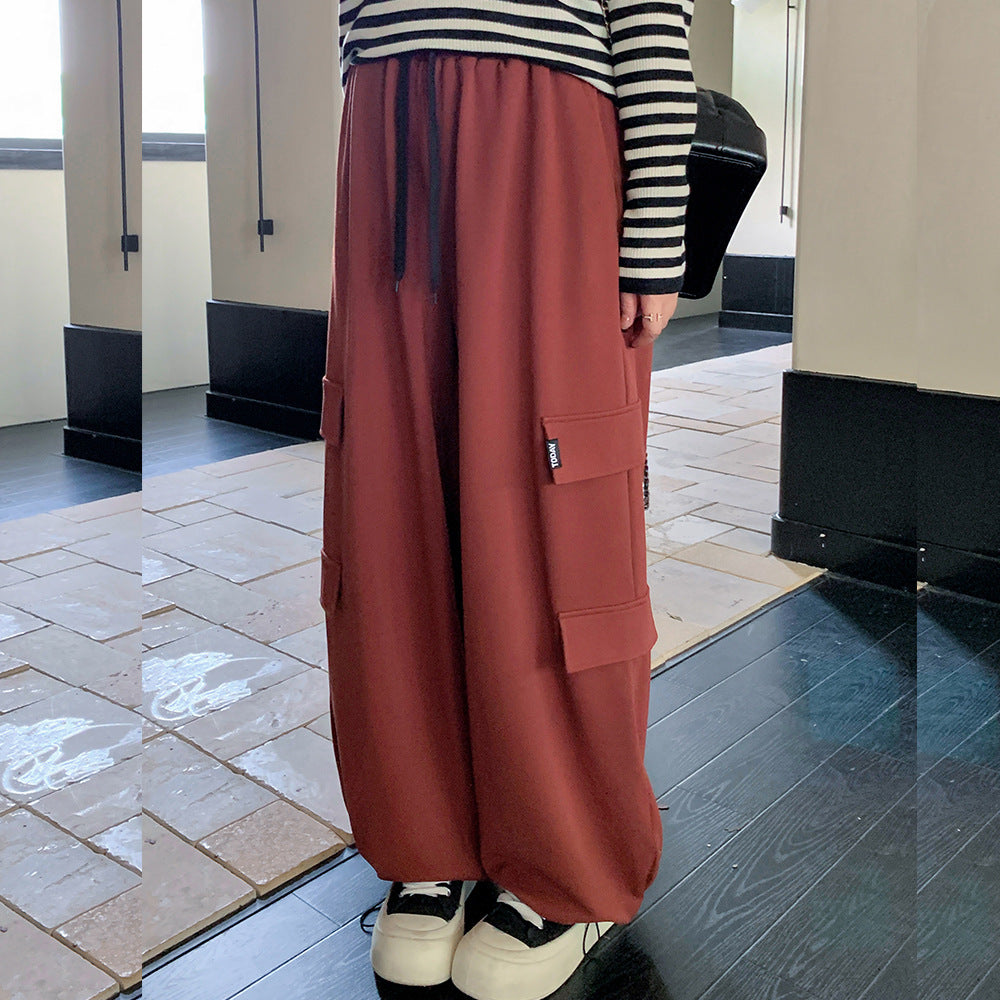 大きいサイズ レディース ハイウエストニットワークパンツ LL 3L 4L 5L