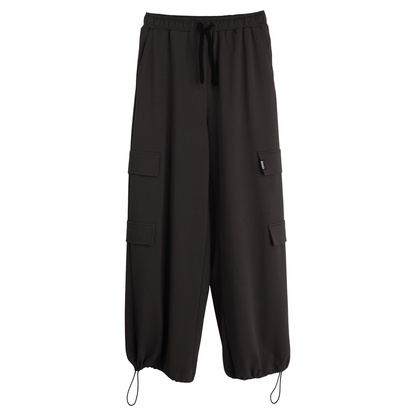 大きいサイズ レディース ハイウエストニットワークパンツ LL 3L 4L 5L