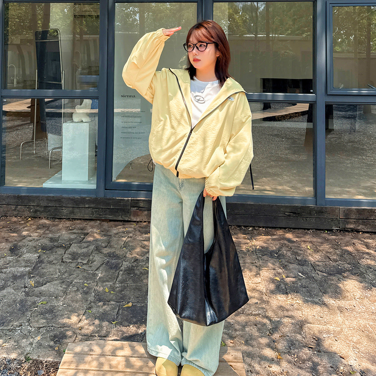 大きいサイズ レディース ルーズフード付きカジュアルジャケット 3L 4L 5L