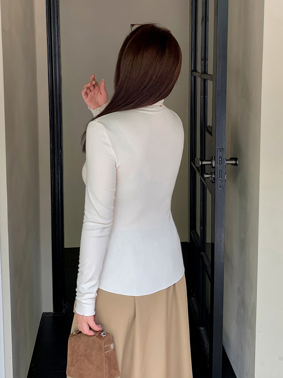 大きいサイズ レディース 韓国風ツイストデザインボトミングシャツ LL 3L 4L 5L