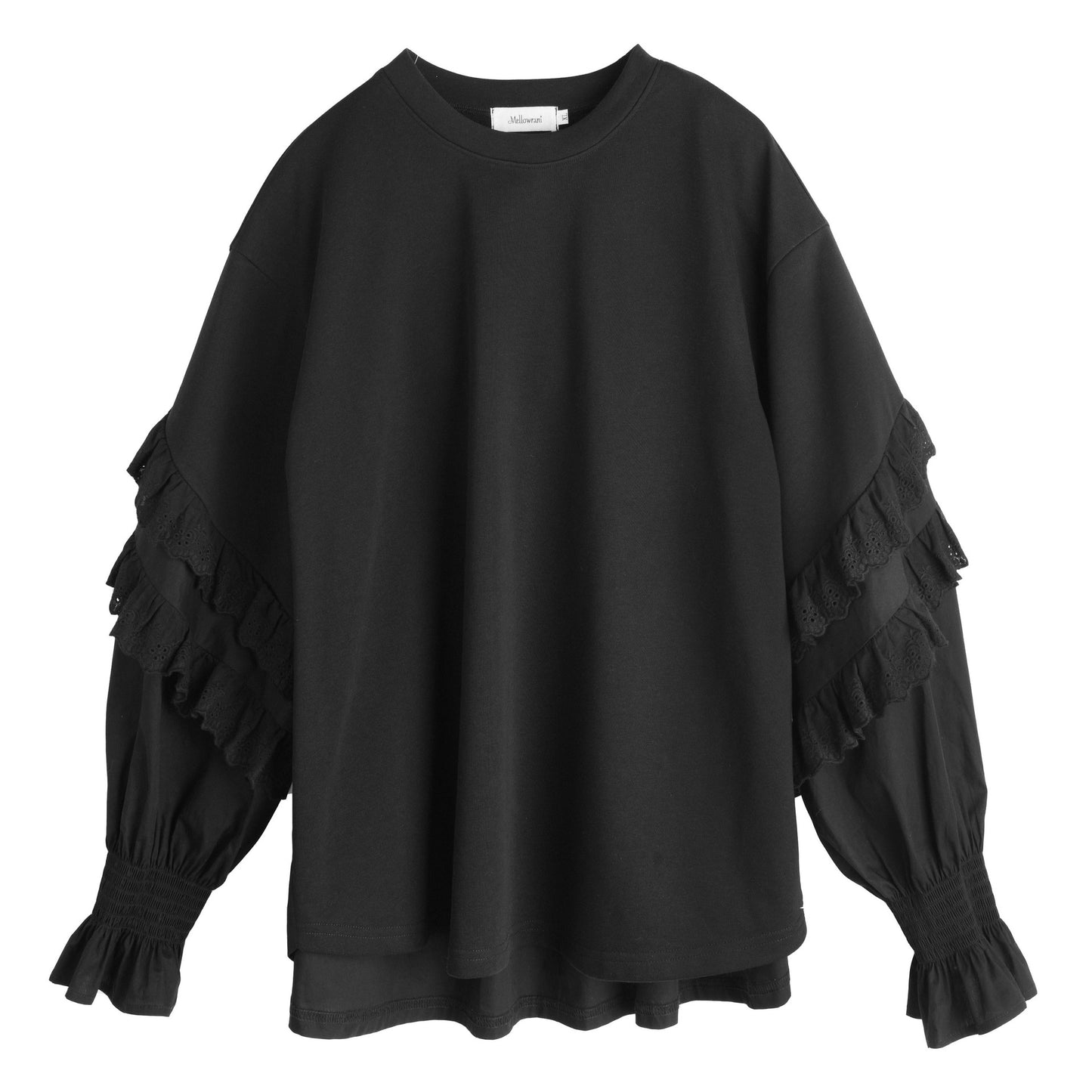大きいサイズ レディース レースフリルカジュアルスウェットシャツ LL 3L 4L 5L