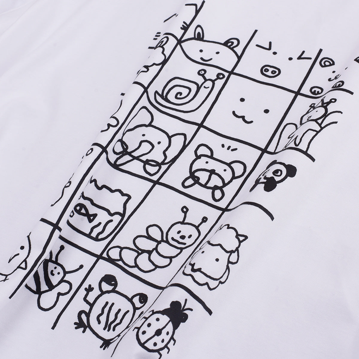 大きいサイズ レディース カジュアルイラストプリントコットン半袖Tシャツ LL 3L 4L 5L