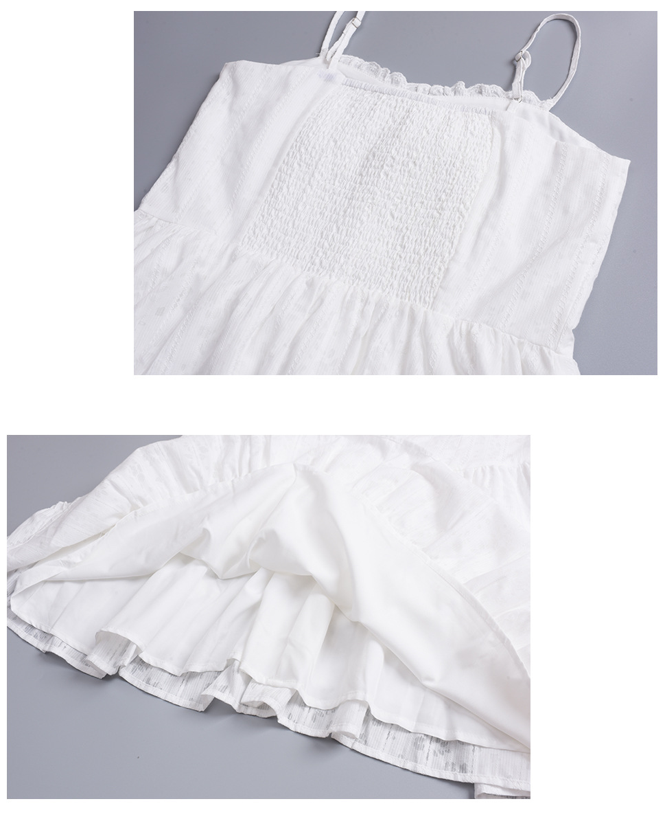 大きいサイズ レディース ストライプ柄ジャカードコットンフリルワンピース（ミニ / ロング） LL 3L 4L 5L