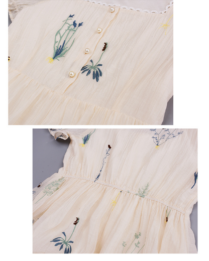 大きいサイズ レディース 花柄刺繍入りレースワンピース LL 3L 4L 5L