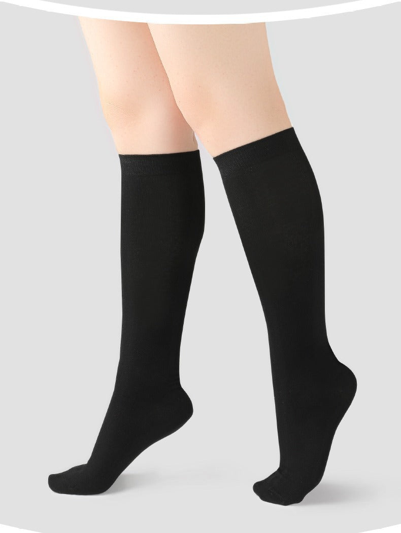 大きいサイズ レディース スリムフィット着圧ハイソックス F フリーサイズ(LL-5L)