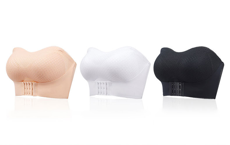 大きいサイズ レディース 2wayダブルホックストラップレスブラ（3色）LL 3L 4L 5L 6L 7L