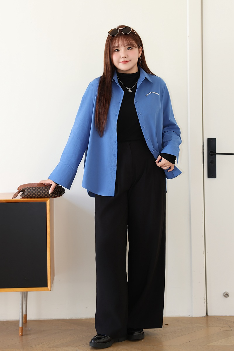 大きいサイズ レディース ハイネック長袖スタイリッシュインナーシャツ LL 3L 4L 5L